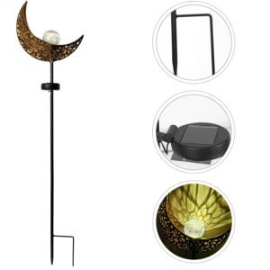 Amazon Solar Lawn Lights Outdoor Patio Villa Landscape Plug Lights LED Flame Moon Wrought Iron Decoration