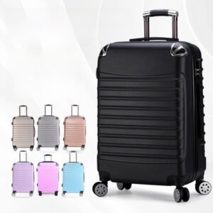 20 inch carry-on suitcase gift trolley logo printed spinner suitcase wholesale abs zipper suitcase